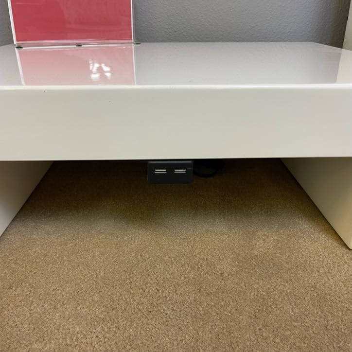 Christie White High Gloss Lacquer Nightstand - Ornate Home