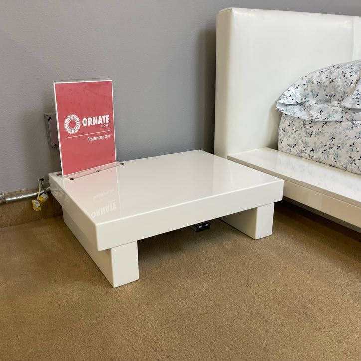 Christie White High Gloss Lacquer Nightstand - Ornate Home