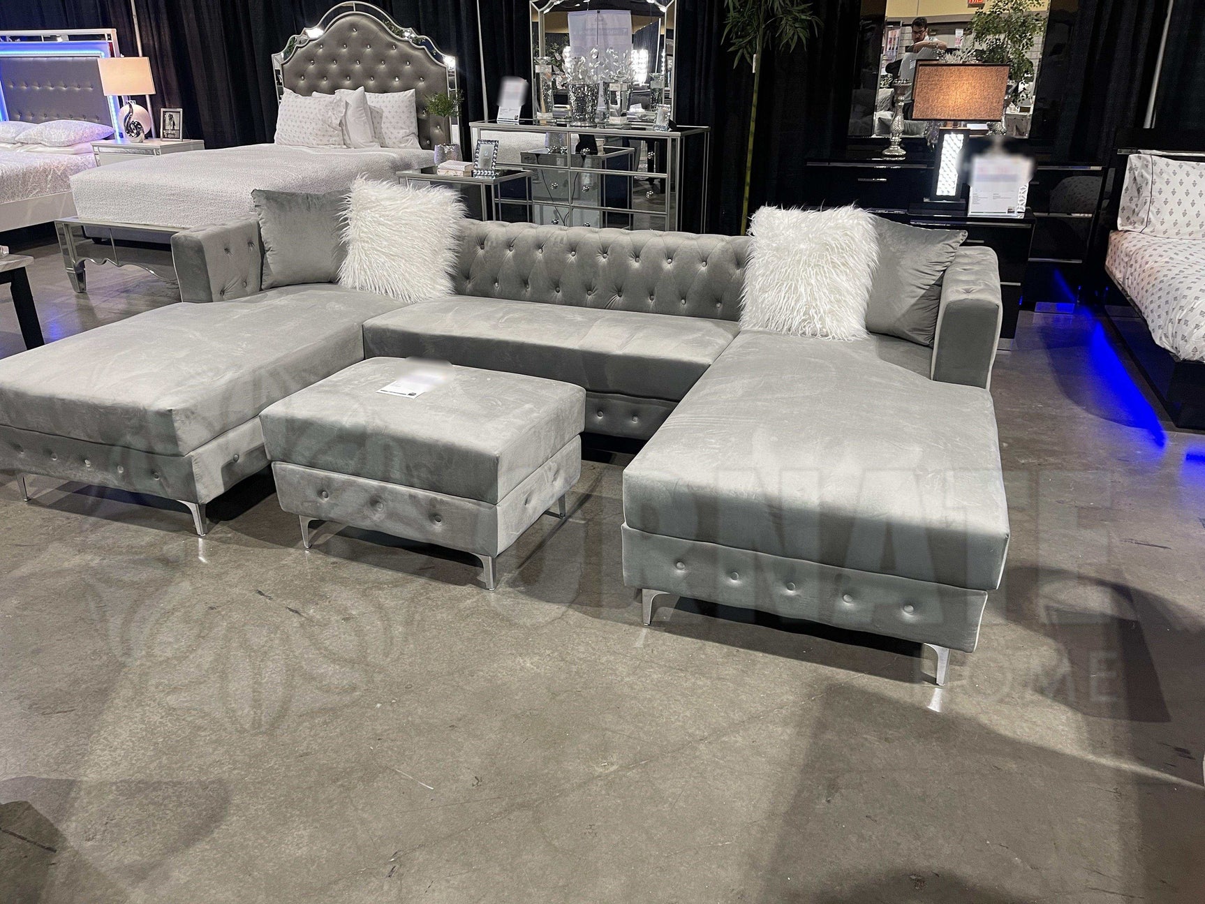 Ciabattoni Gray U Shape Sectional Sofa - Ornate Home