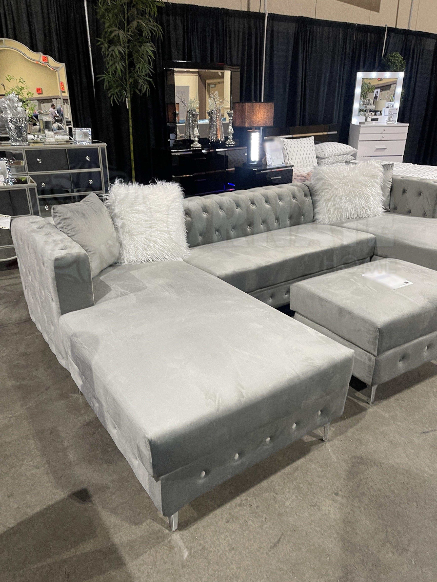 Ciabattoni Gray U Shape Sectional Sofa - Ornate Home