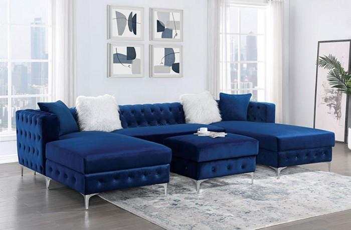 Ciabattoni Navy U Shape Sectional Sofa - Ornate Home