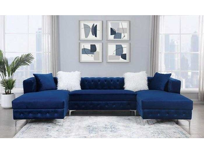 Ciabattoni Navy U Shape Sectional Sofa - Ornate Home