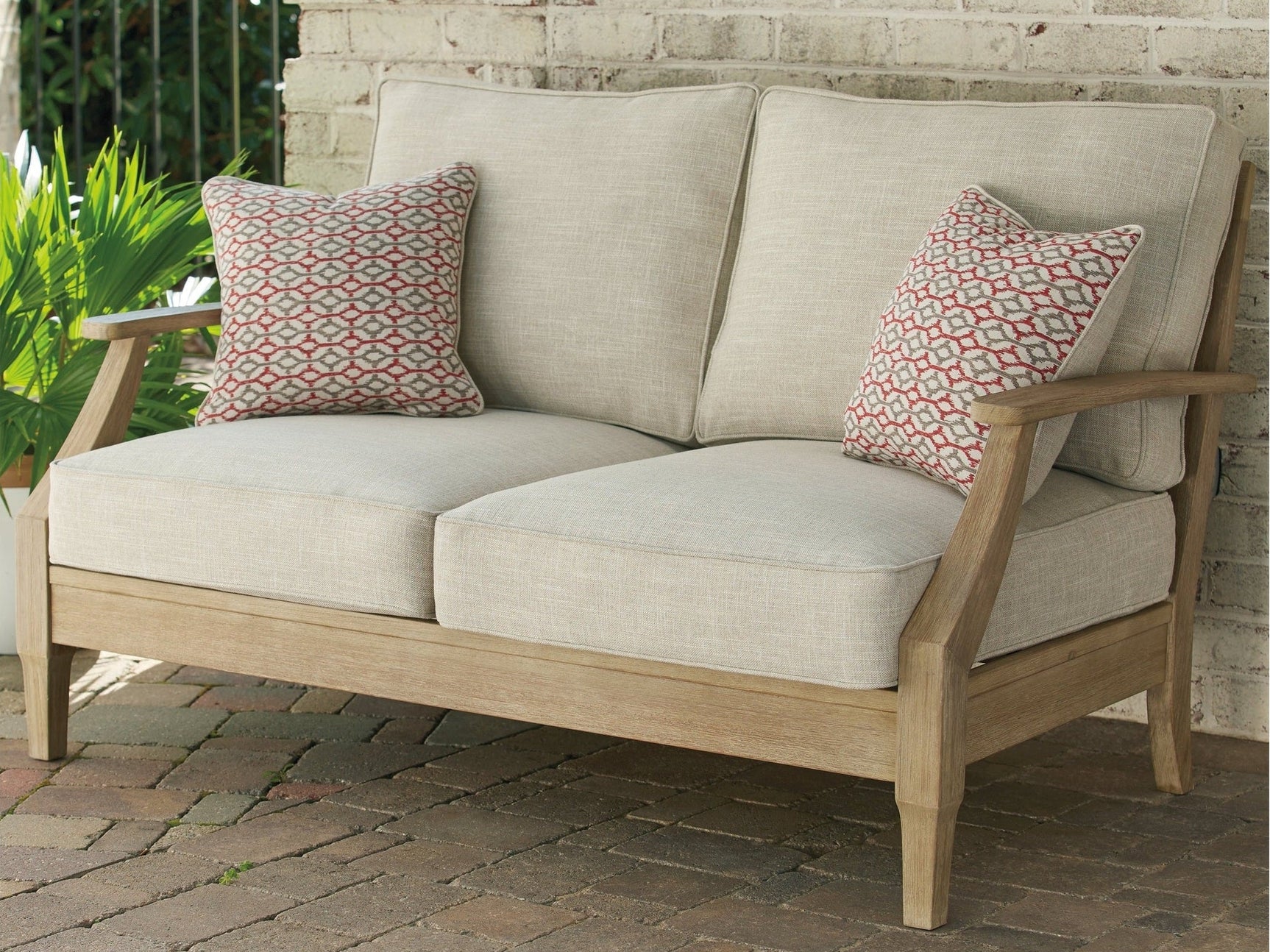 Clare View Outdoor Loveseat w/ Cushion - Ornate Home
