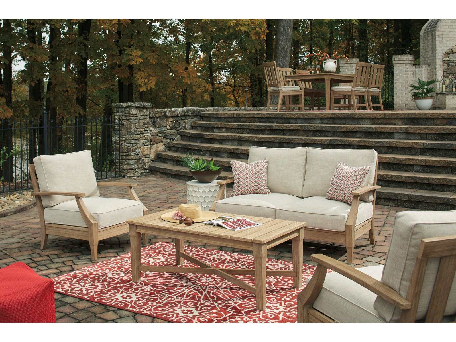 Clare View Outdoor Seating Group / 3pc - Ornate Home