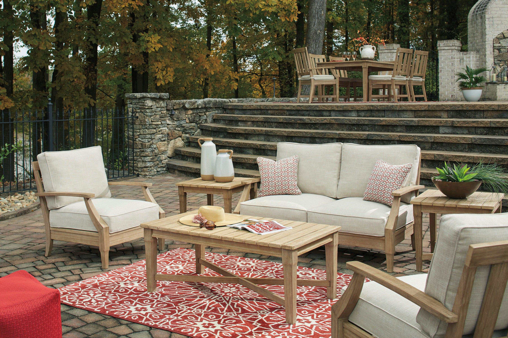 Clare View Outdoor Seating Group / 3pc - Ornate Home
