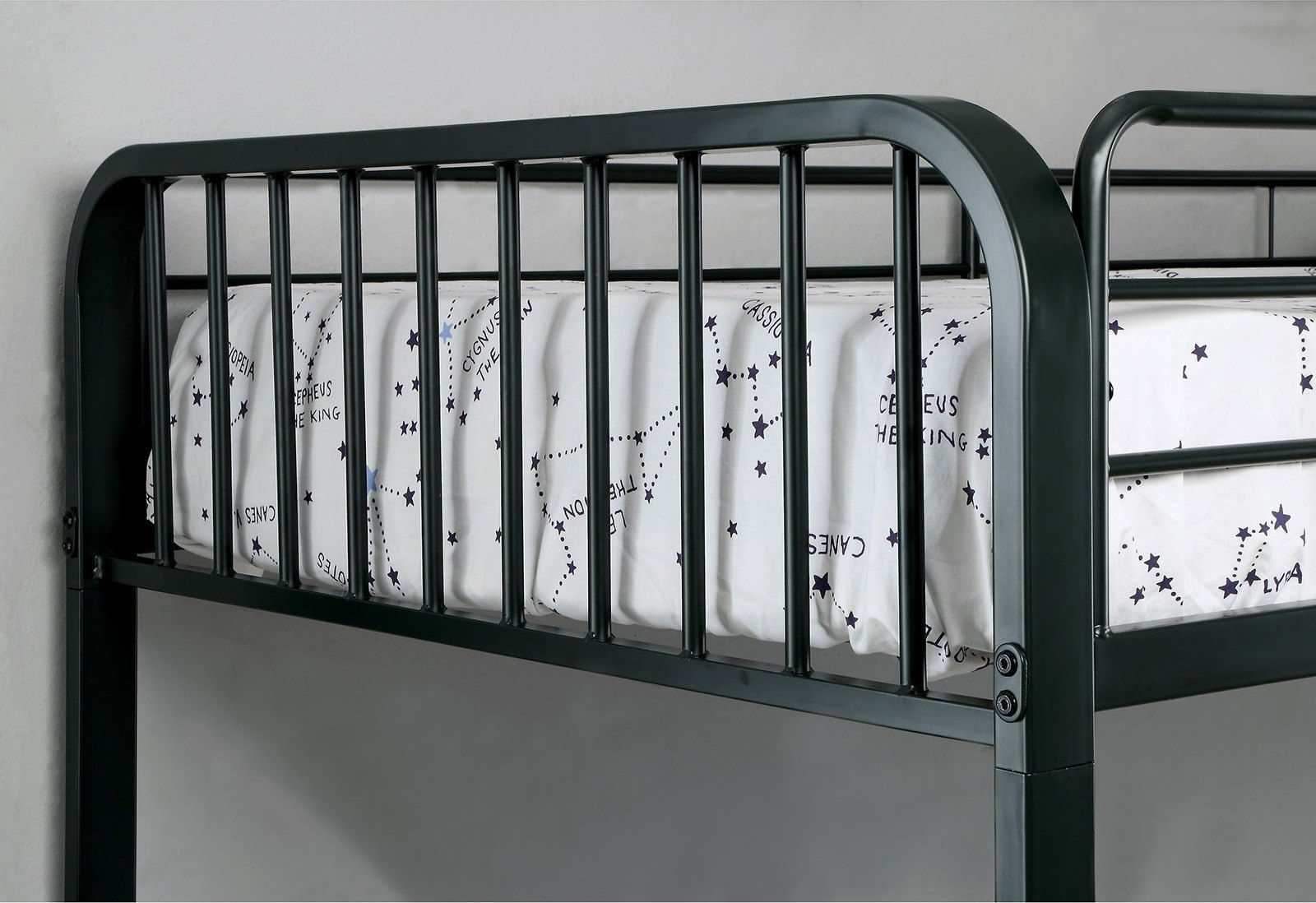 Clement Black Twin/Twin Bunk Bed - Ornate Home