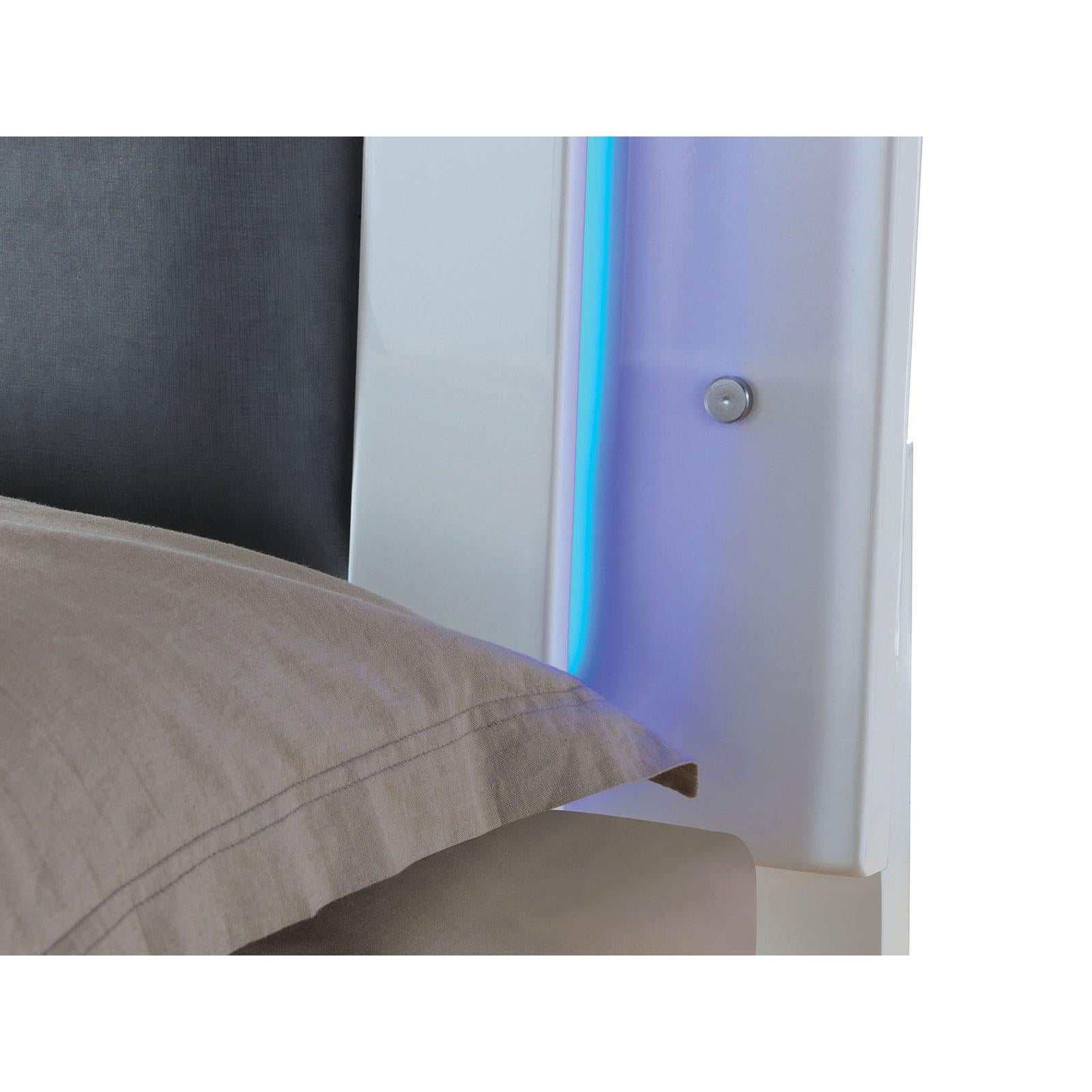 Clementine White & Gray Full Panel Bedroom Set / 4pc - Ornate Home