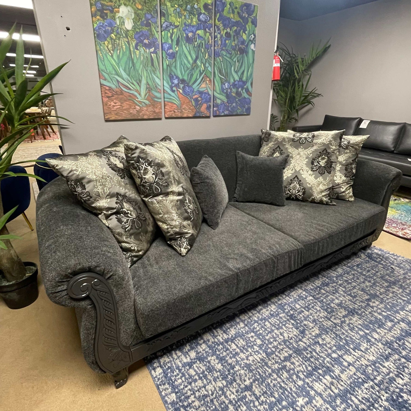 Clifton Dark Gray Sofa & Loveseat / 2pc - Ornate Home