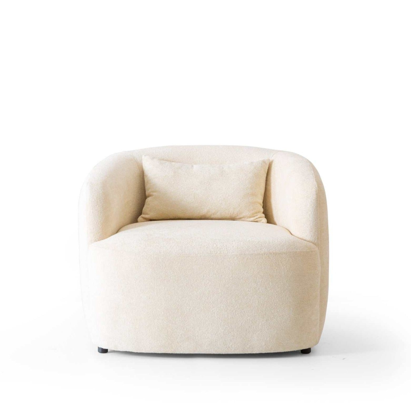 Cloe Ivory Boucle Armchair - Ornate Home