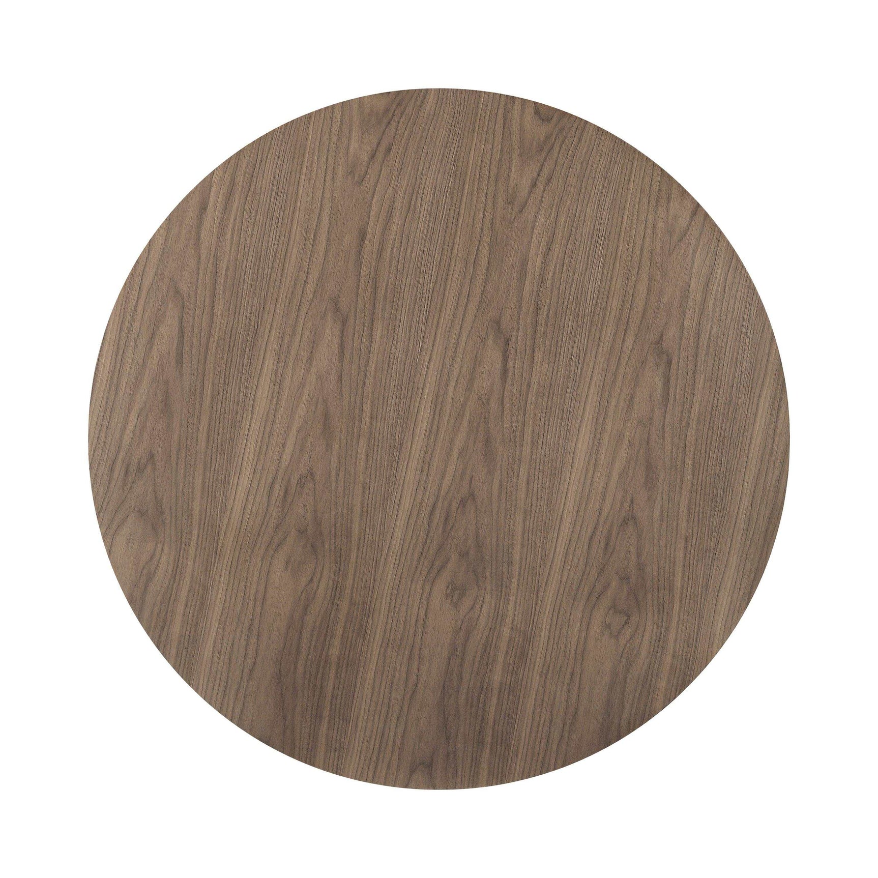 Clora Walnut & Black Round Dining Table - Ornate Home
