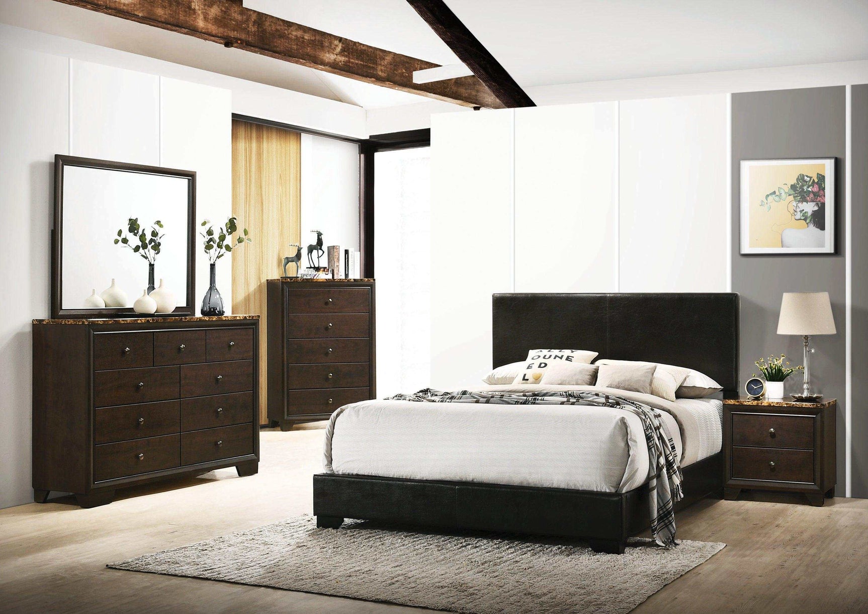 Conner Black Twin Panel Bed - Ornate Home