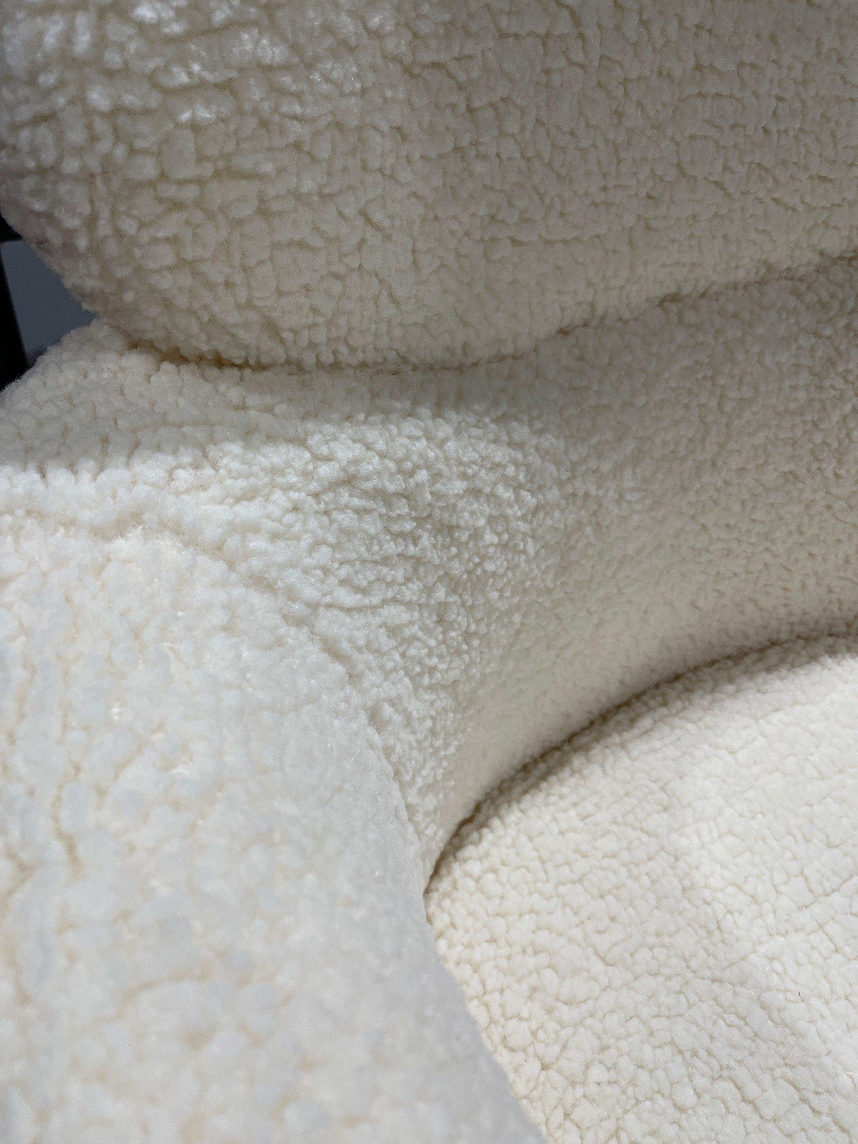 Connock White Teddy Sherpa Accent Chair - Ornate Home