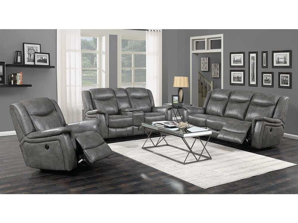 Conrad Grey 3pc Motion Living Room Set - Ornate Home