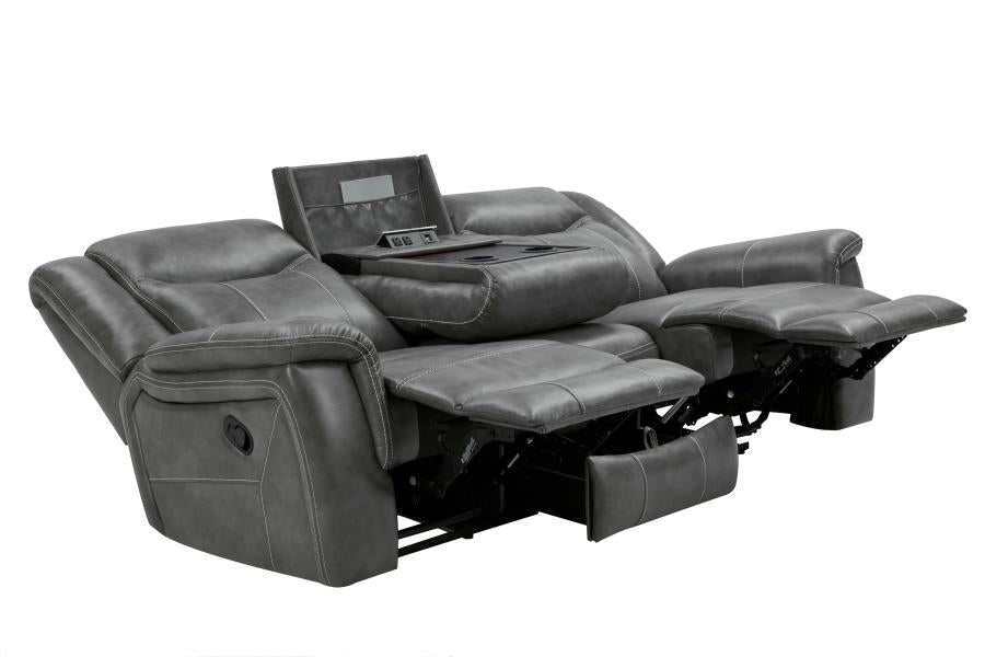 Conrad Grey 3pc Motion Living Room Set - Ornate Home