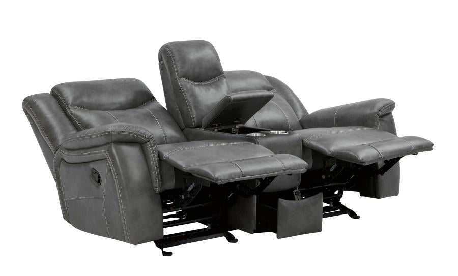 Conrad Grey 3pc Motion Living Room Set - Ornate Home