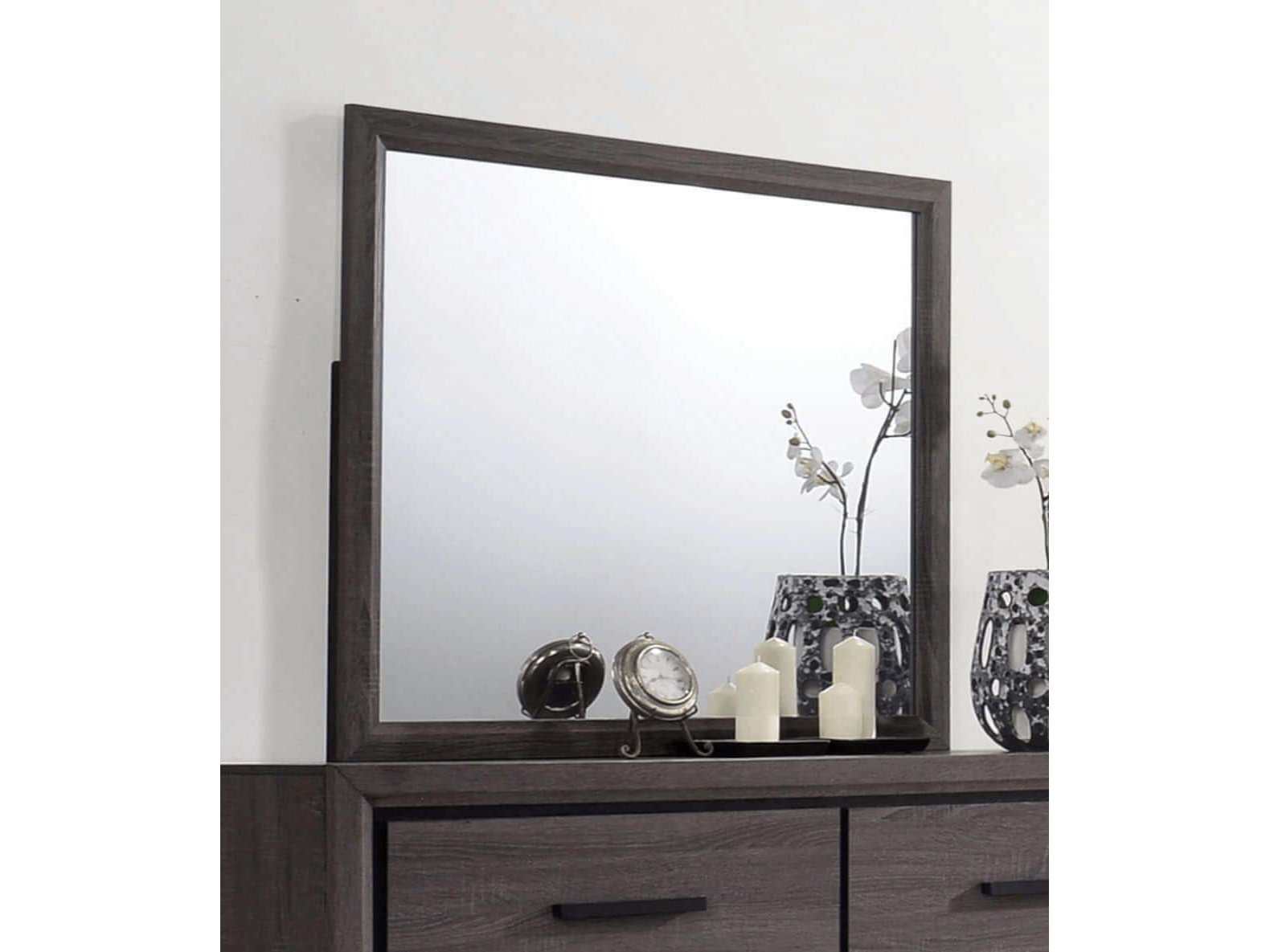 Conwy Gray Mirror - Ornate Home