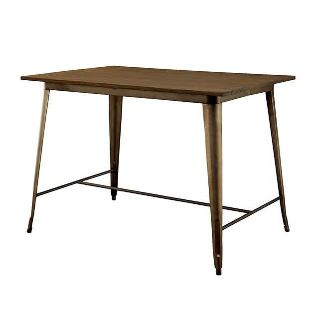 Cooper Dark Bronze/Dark Oak Counter Height Table - Ornate Home