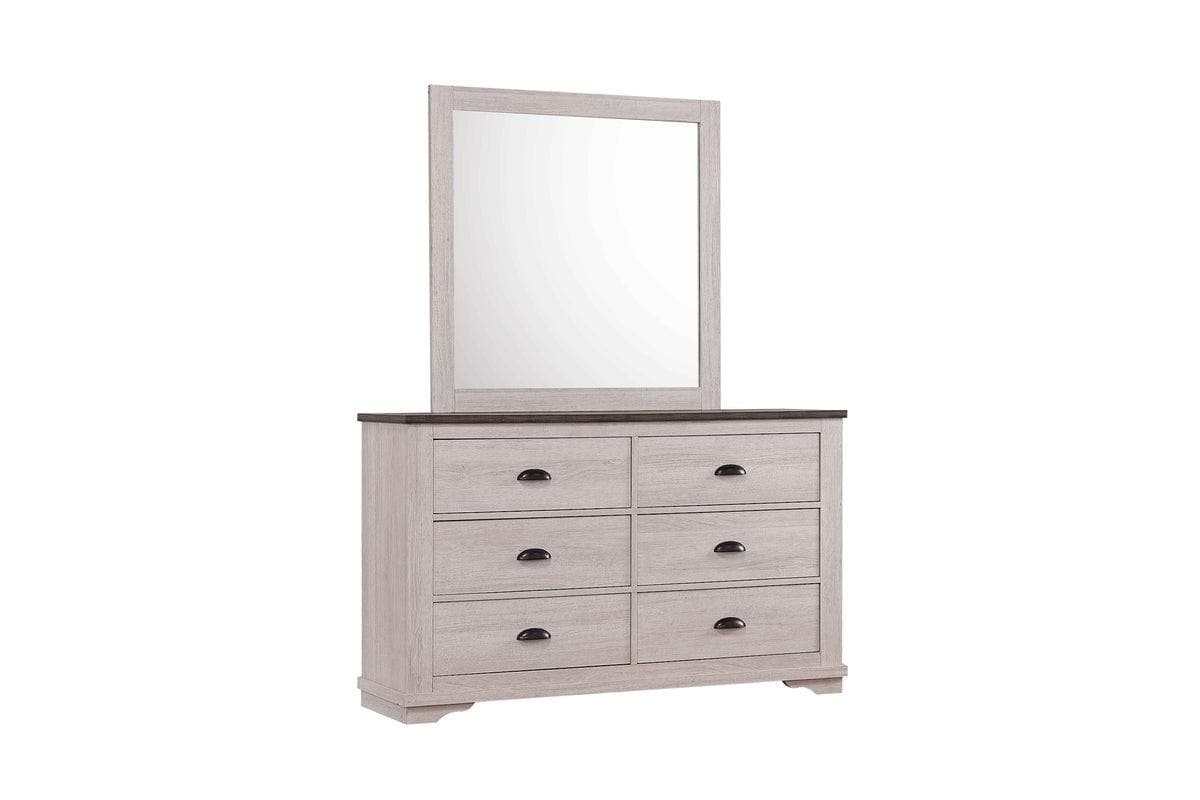Coralee Chalk/Grey Sleigh Bedroom Set - Ornate Home