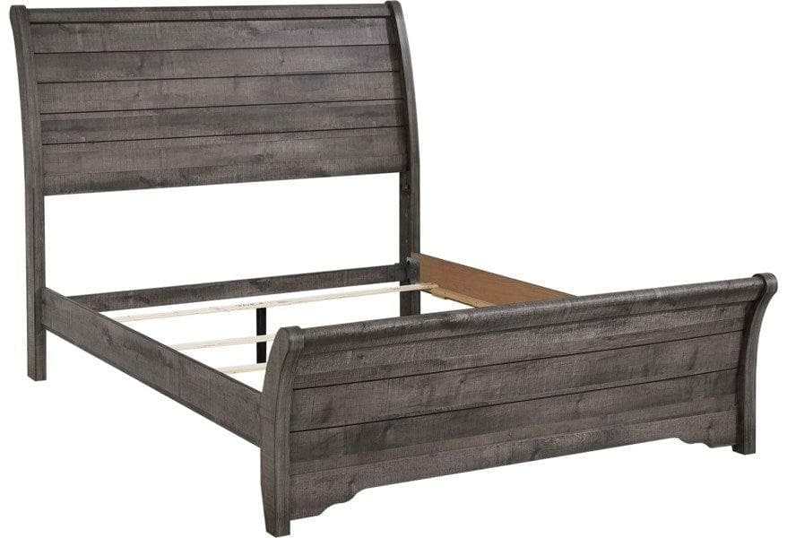 Coralee Gray California King Sleigh Bed - Ornate Home