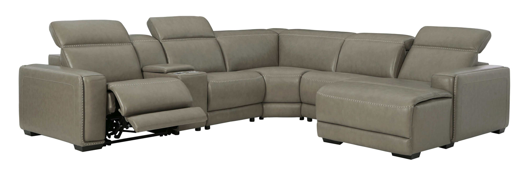 Correze Gray 6pc Power Reclining Sectional w/ RAF Chaise - Ornate Home