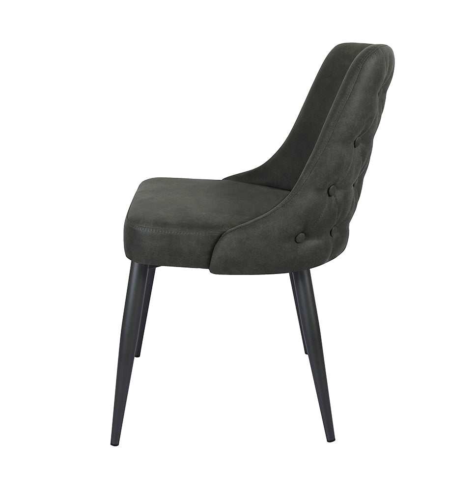 Cosmo Grey / Gunmetal Side Chair - Ornate Home