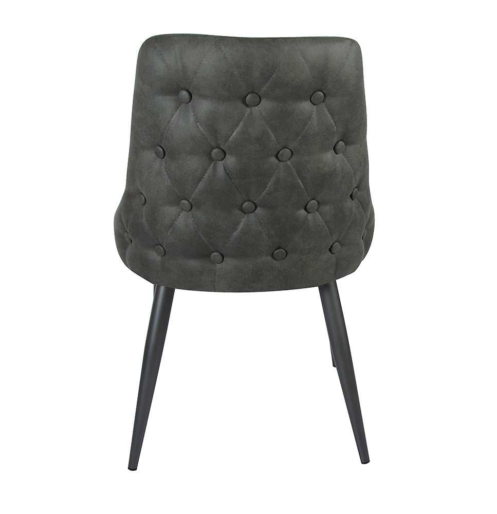 Cosmo Grey / Gunmetal Side Chair - Ornate Home