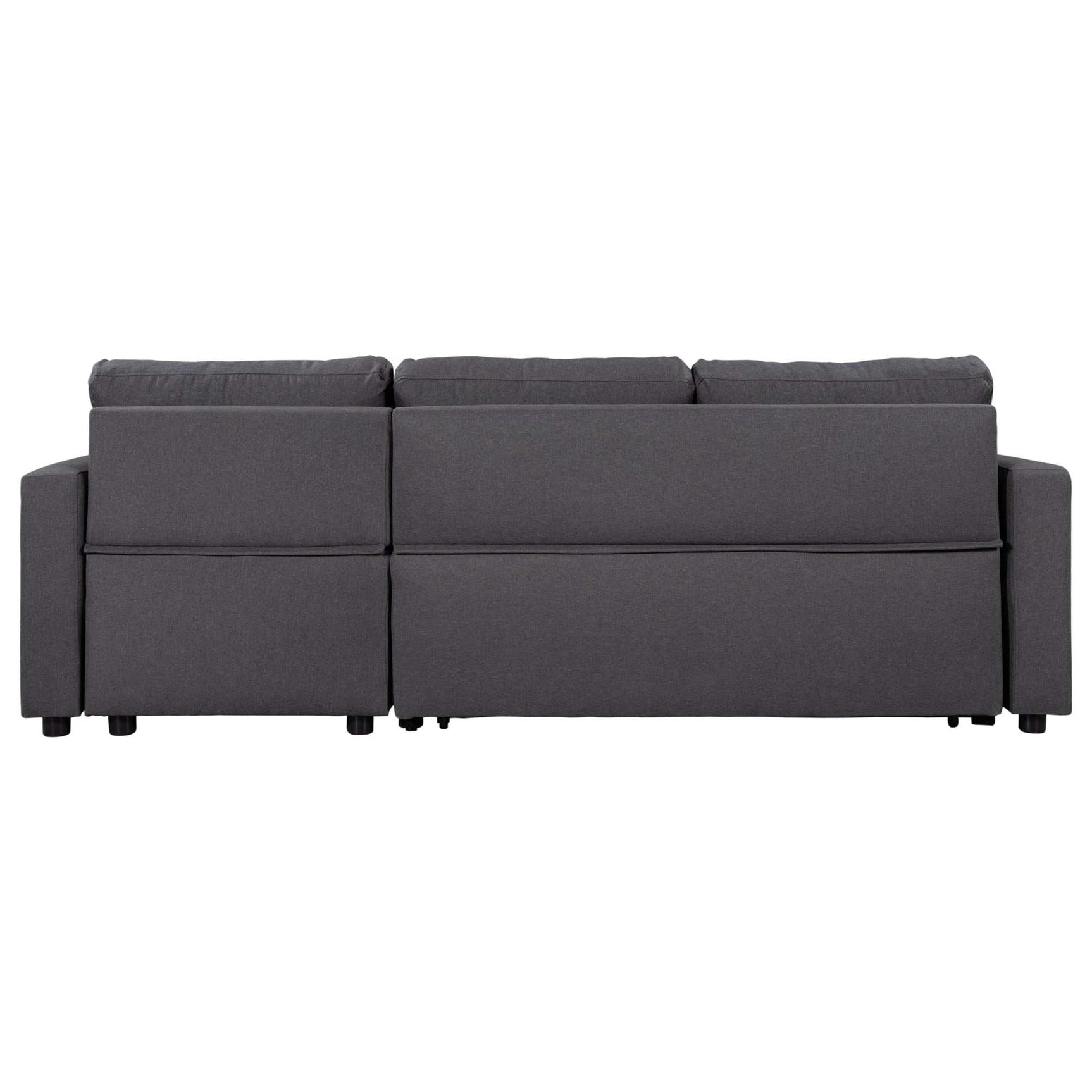 Crane Sleeper Sectional Sofa Grey with Storage Space - Ornate Home