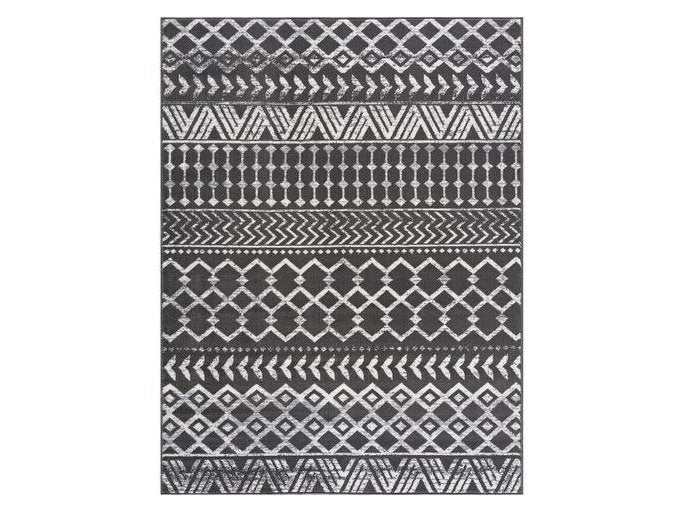 Crystal Dark Gray/Cream Modern Boho Indoor Non Slip Area Rugs - Ornate Home