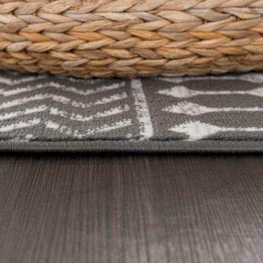 Crystal Dark Gray/Cream Modern Boho Indoor Non Slip Area Rugs - Ornate Home