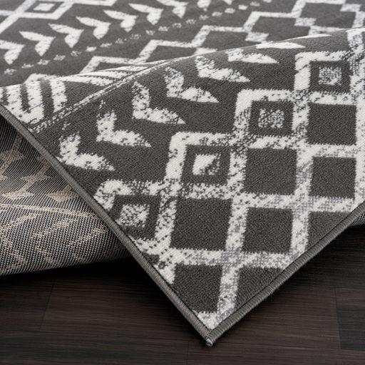 Crystal Dark Gray/Cream Modern Boho Indoor Non Slip Area Rugs - Ornate Home