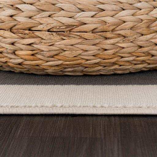 Crystal Dark Gray/Cream Modern Bordered Indoor Non Slip Area Rugs - Ornate Home