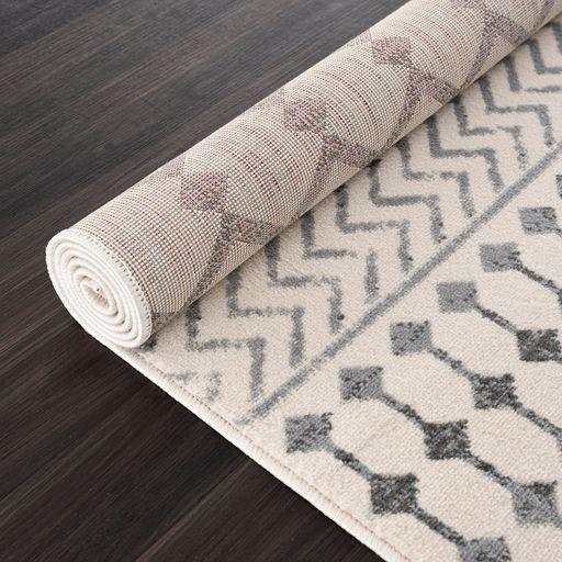Crystal Gray/Cream Modern Boho Indoor Non Slip Area Rugs - Ornate Home