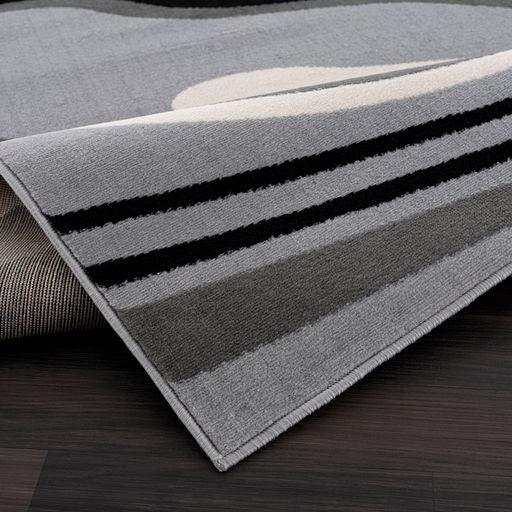 Crystal Gray/Cream Modern Geometric Indoor Non Slip Area Rugs - Ornate Home