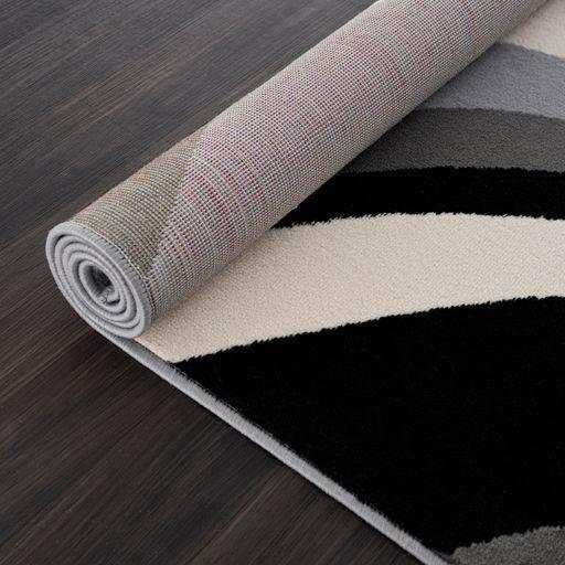 Crystal Gray/Cream Modern Geometric Indoor Non Slip Area Rugs - Ornate Home