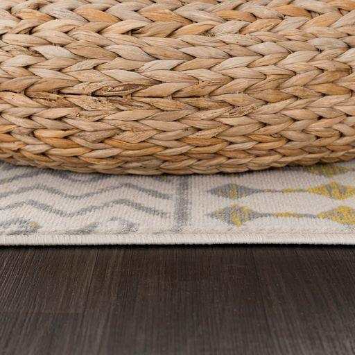 Crystal Yellow/Cream Modern Boho Indoor Non Slip Area Rugs - Ornate Home