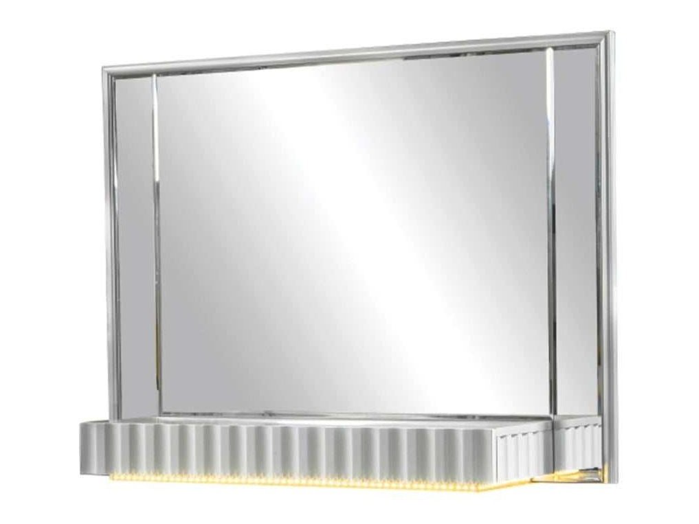 Da Vinci Gray Bedroom Mirror - Ornate Home