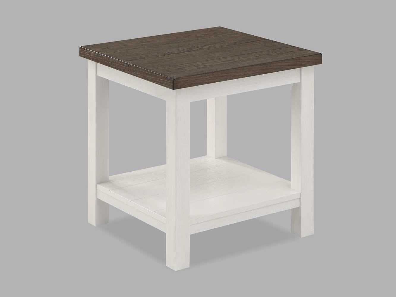 Dakota Chalk White End Table - Ornate Home