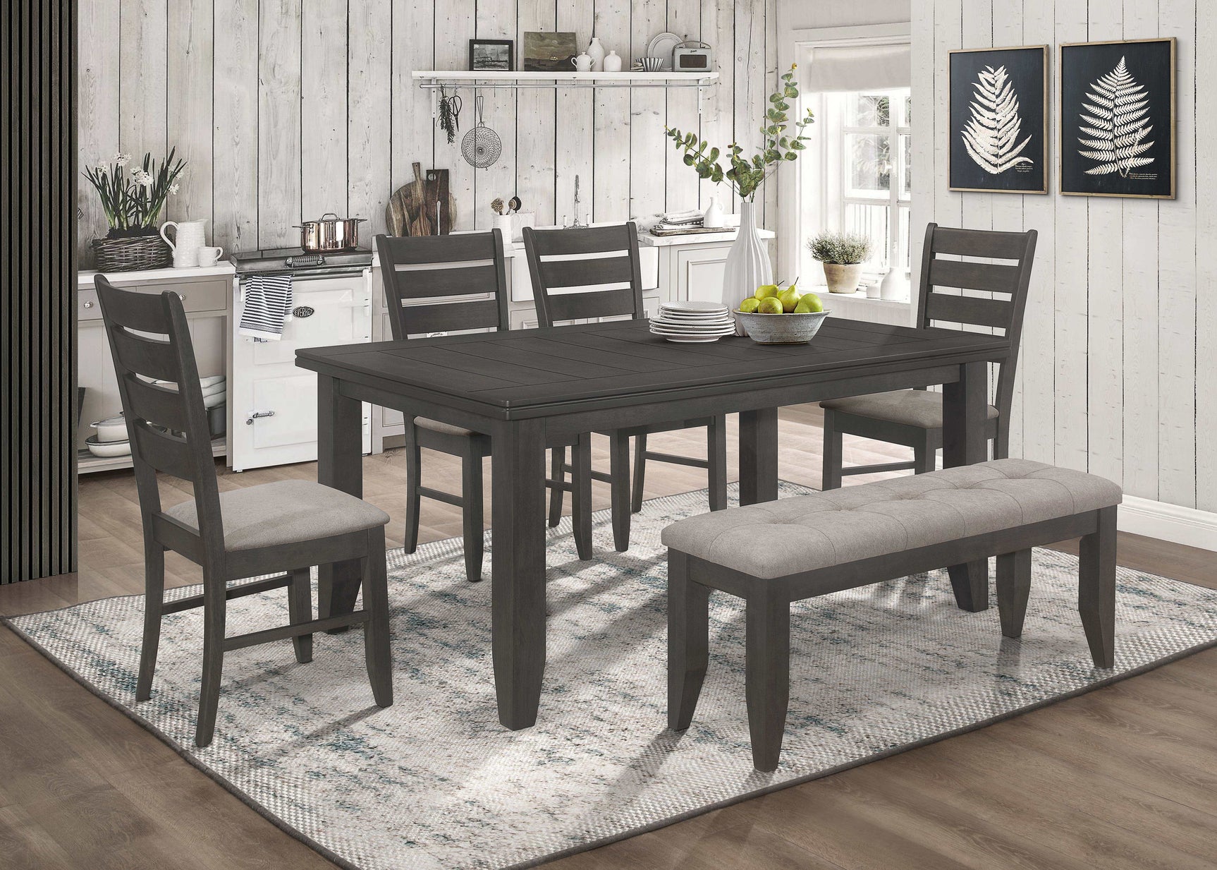 Dalila Dark Grey Dining Table - Ornate Home