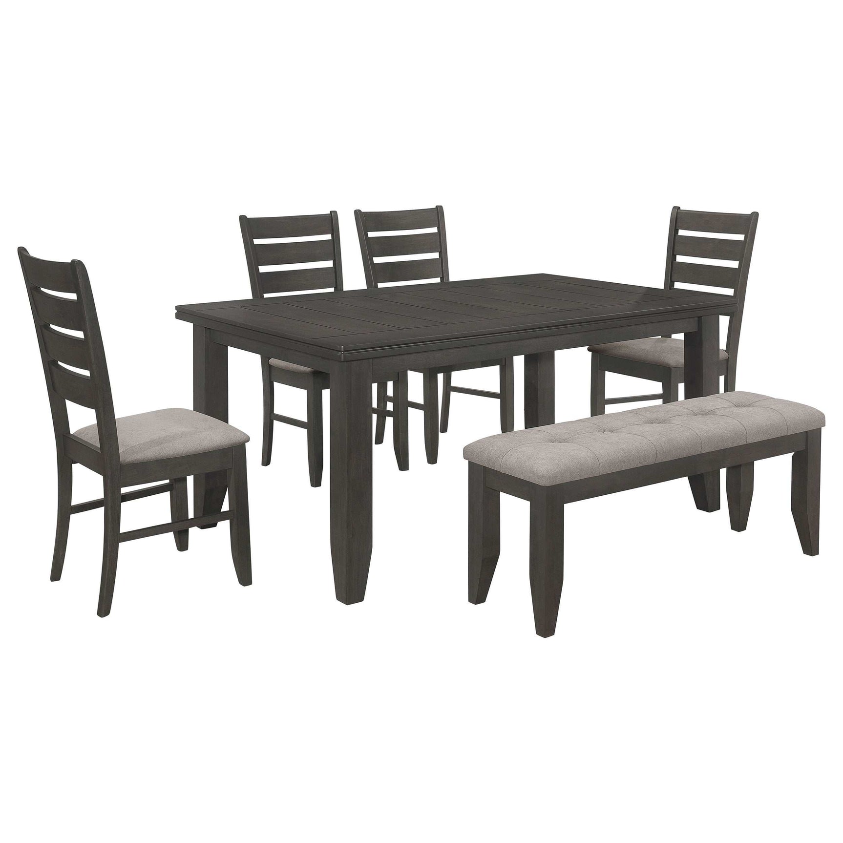 Dalila Dark Grey / Grey 6 Pc Dining Set - Ornate Home