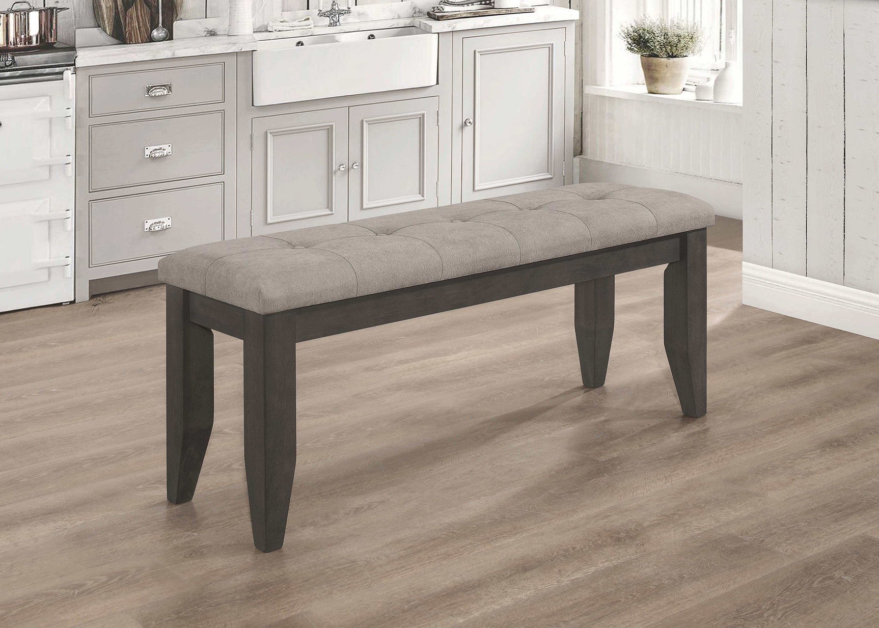 Dalila Dark Grey / Grey Bench - Ornate Home
