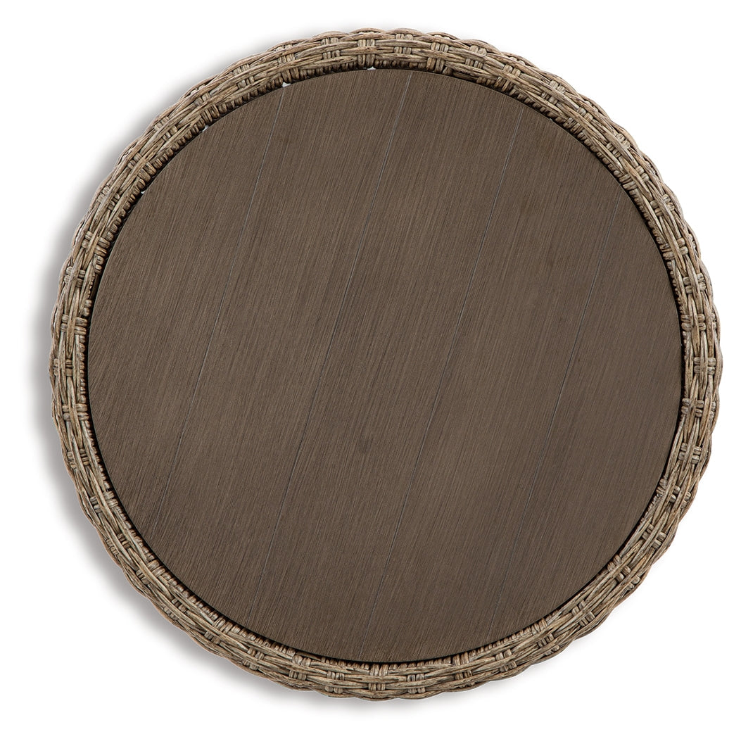 Danson Beige Outdoor End Table - Ornate Home