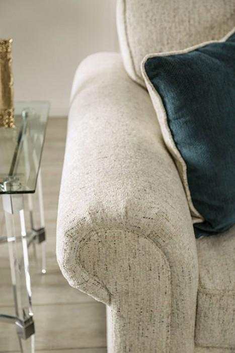 Delgada Beige Stationary Sofa & Loveseat 2pc - Ornate Home