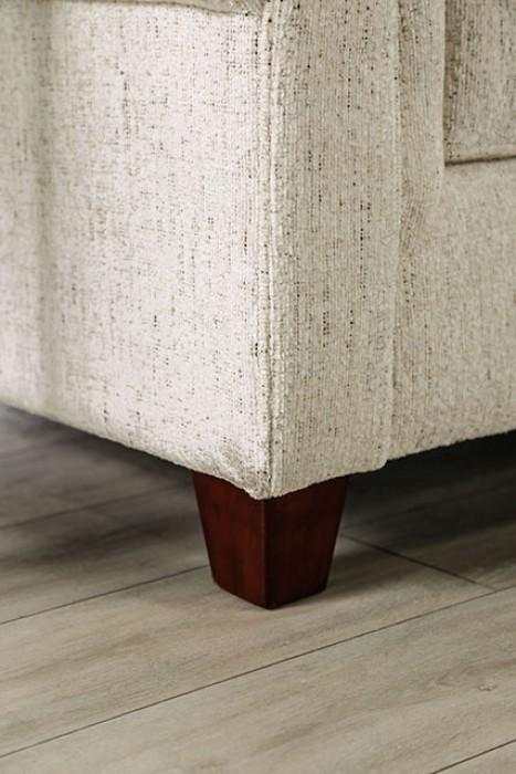 Delgada Beige Stationary Sofa & Loveseat 2pc - Ornate Home