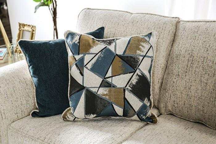 Delgada Beige Stationary Sofa & Loveseat 2pc - Ornate Home