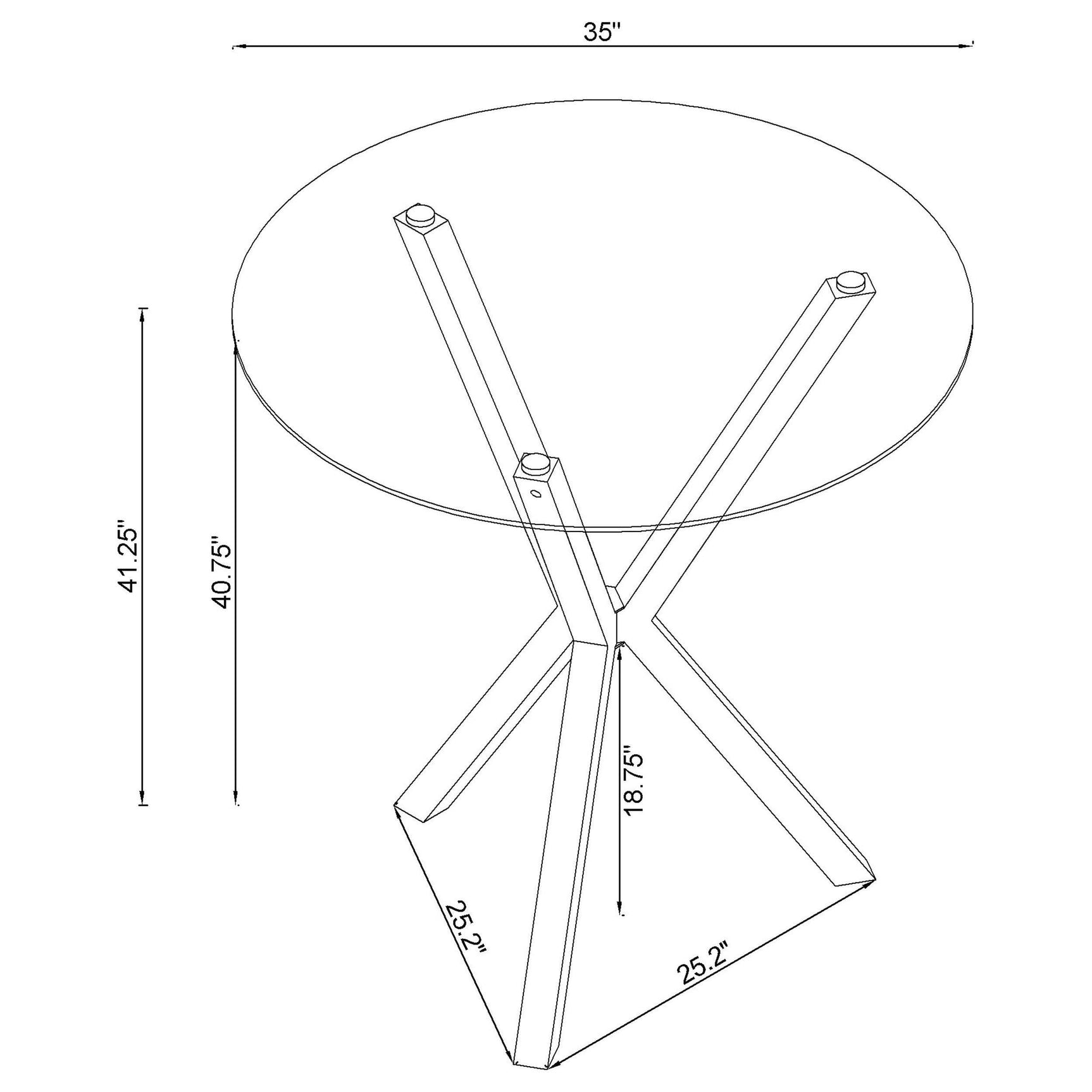 Denali Clear Glass / Chrome Bar Table - Ornate Home