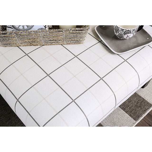 Dorset Ivory/Pattern Ottoman - Ornate Home