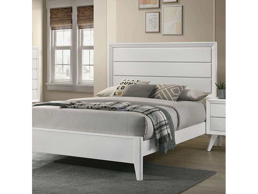 Dortmund White Queen Bed - Ornate Home