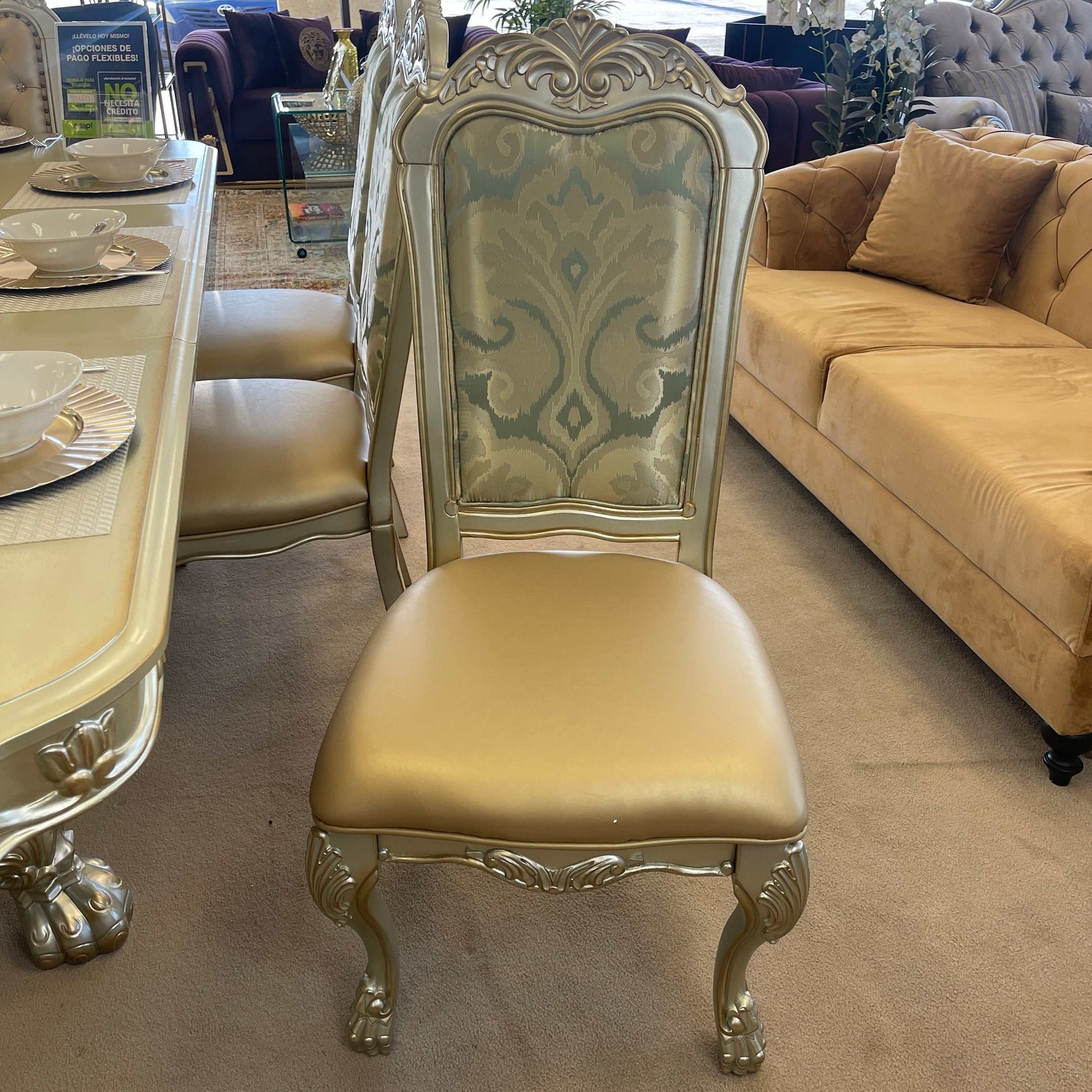 Dresden Gold Patina & Bone Side Chair (Set of 2) - Ornate Home