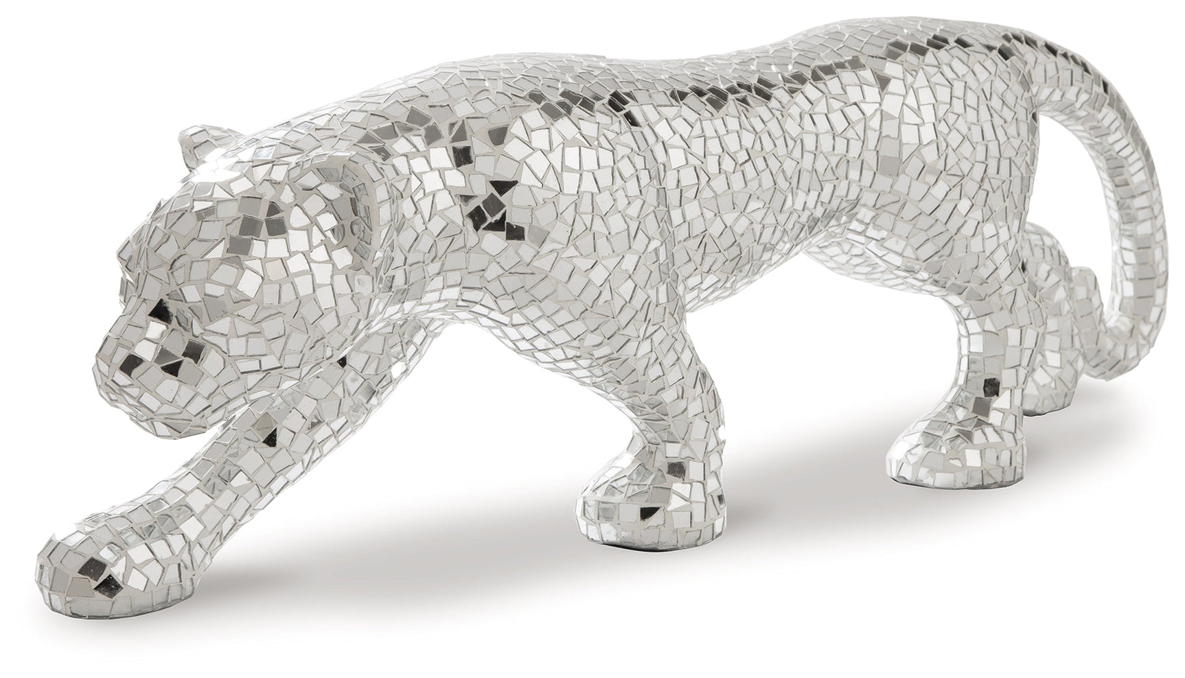 Drice Mirrored Panther Sculpture - Ornate Home
