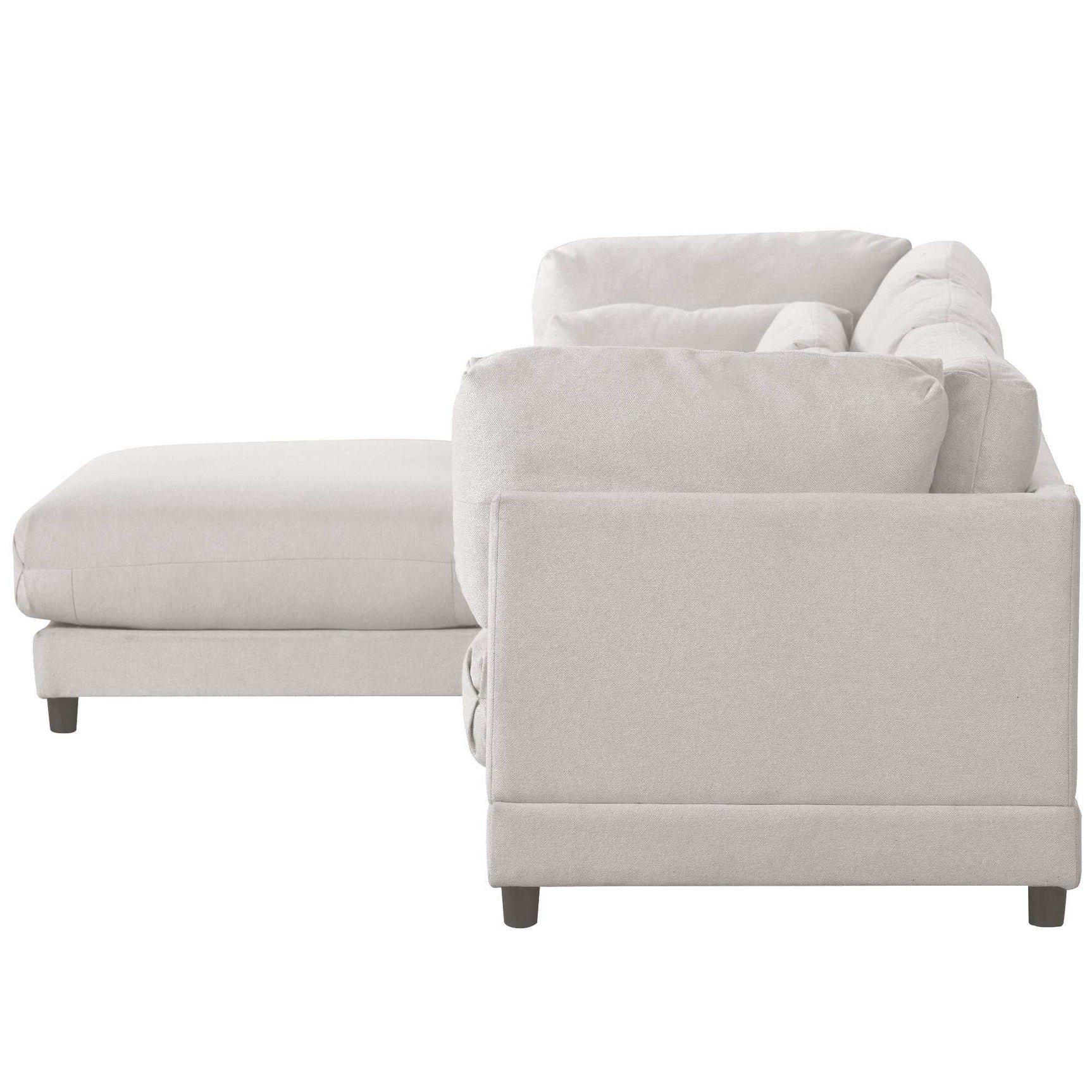 Dunes 2 Pieces L shaped Sofa with Removable Ottomans Beige - Ornate Home